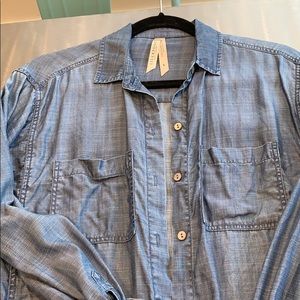 Liverpool women’s chambray denim button shirt